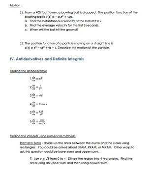 ap calculus study guide